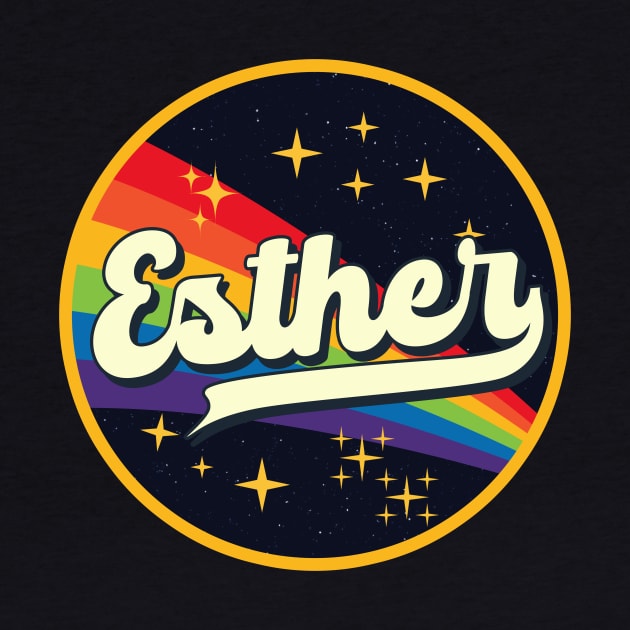 Esther // Rainbow In Space Vintage Style by LMW Art